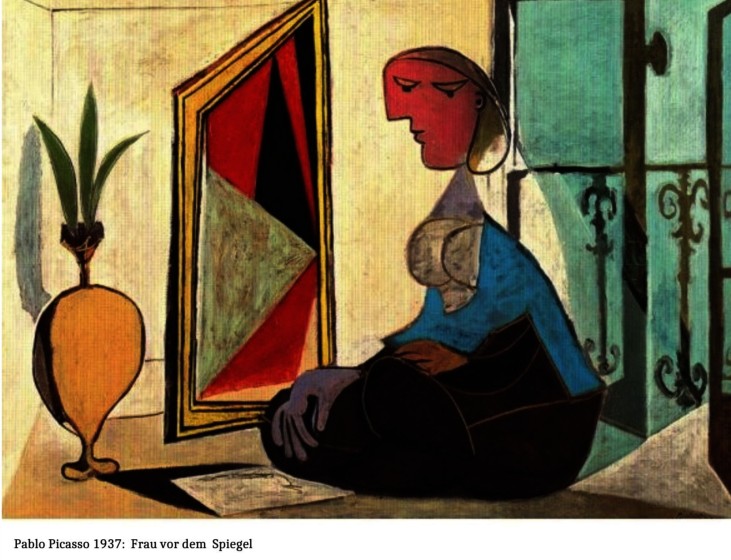 Titel Picasso, Frau vor Spiegel